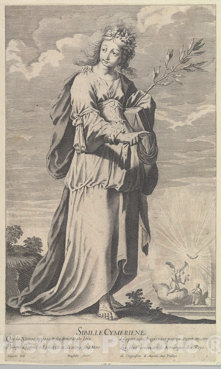 Art Print : Gilles Rousselet - Sibylle Cimmérienne : Vintage Wall Art