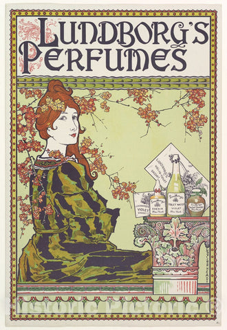 Art Print : Louis John Rhead - Lundborg's Perfumes : Vintage Wall Art