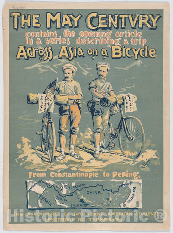 Art Print : A. W. B. Lincoln - The Century: Across Asia on a Bicycle, May : Vintage Wall Art