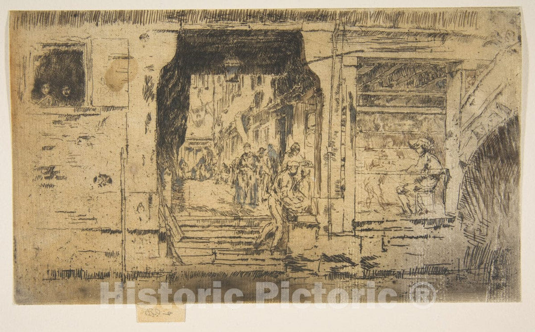 Art Print : James McNeill Whistler - Fish Shop, Venice : Vintage Wall Art