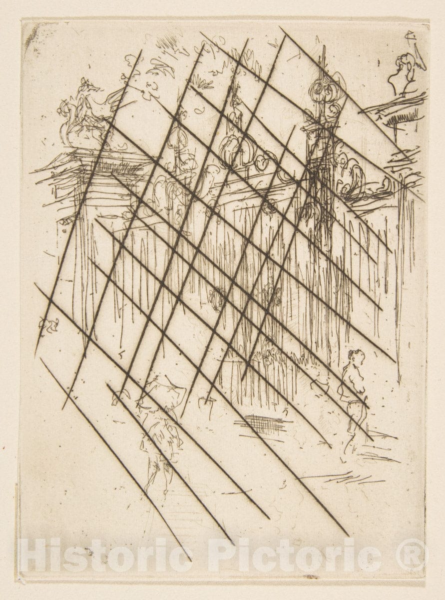 Art Print : James McNeill Whistler - Gates, City, London : Vintage Wall Art