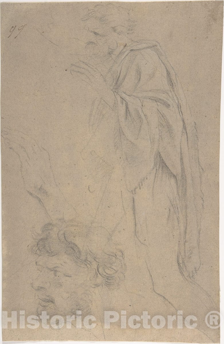 Art Print : French, 17th Century - Figure Studies : Vintage Wall Art