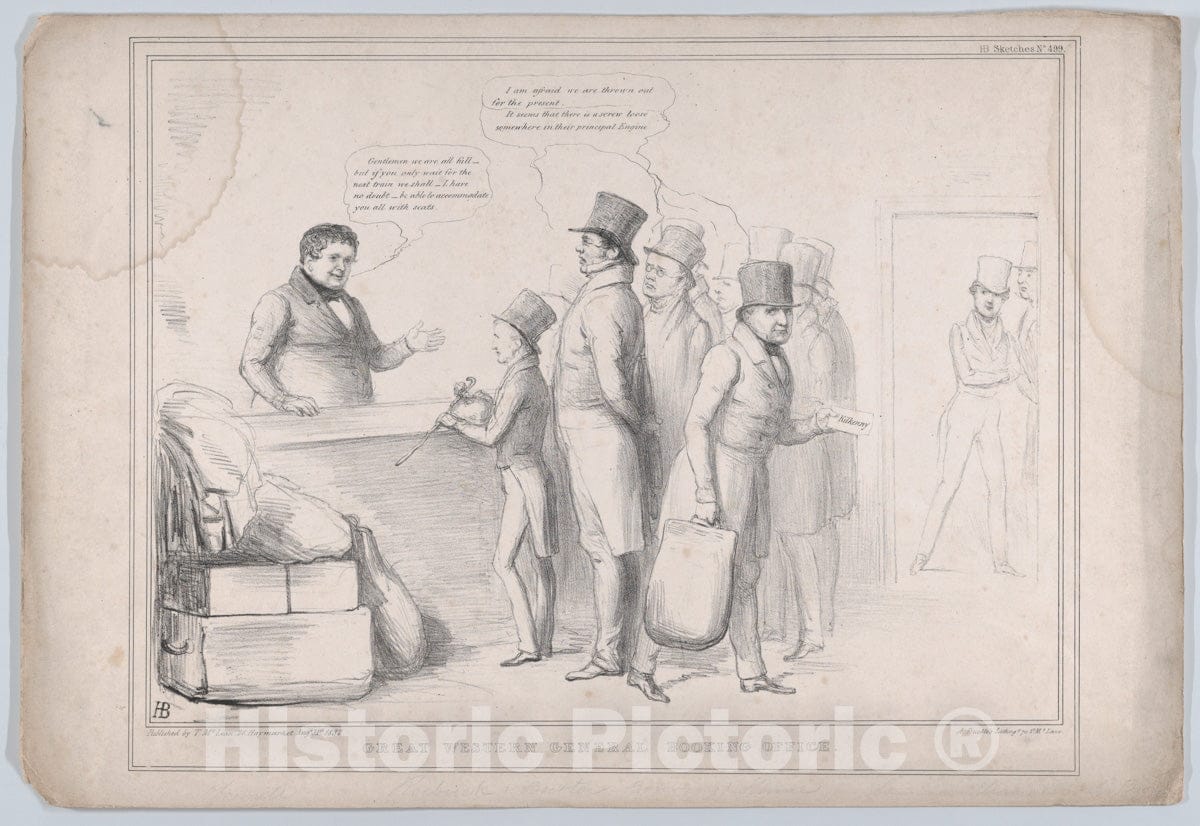 Art Print : John Doyle - Great Western General Booking Office : Vintage Wall Art
