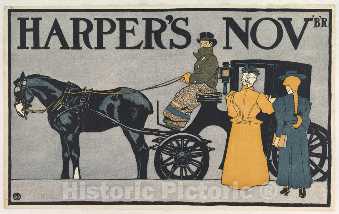 Art Print : Edward Penfield - Harper's: November 2 : Vintage Wall Art