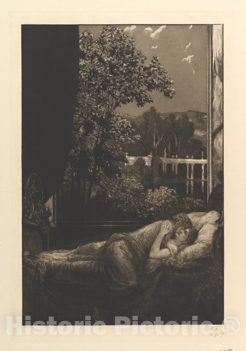 Art Print : Max Klinger - Happiness (from The Series A Love) : Vintage Wall Art