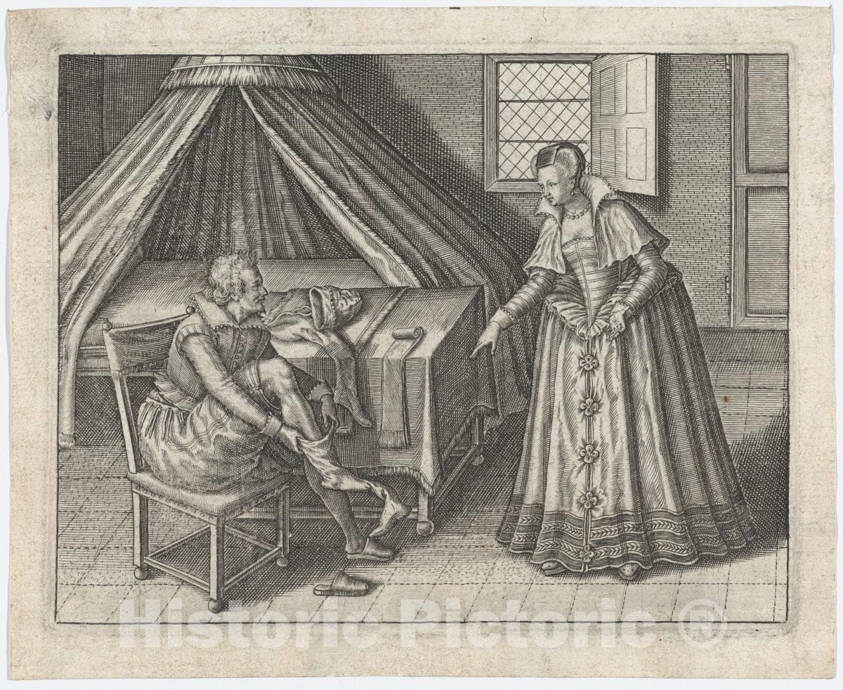 Art Print : Jan Van Haelbeeck - Enigmes Joyeuses Pour les Bons Esprits, Plate 2 : Vintage Wall Art