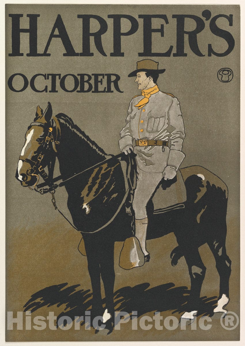 Art Print : Edward Penfield - Harper's: October 3 : Vintage Wall Art