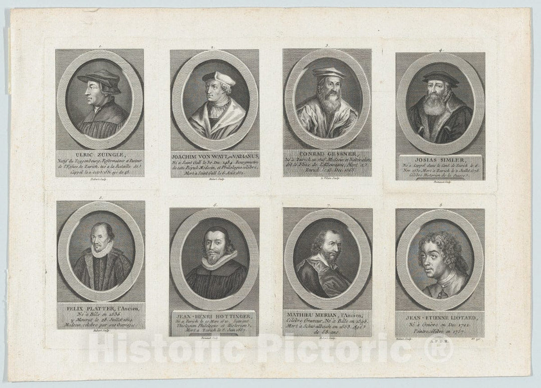 Art Print : Hubert - Eight Portraits : Vintage Wall Art