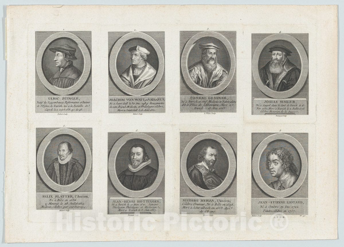 Art Print : Hubert - Eight Portraits : Vintage Wall Art