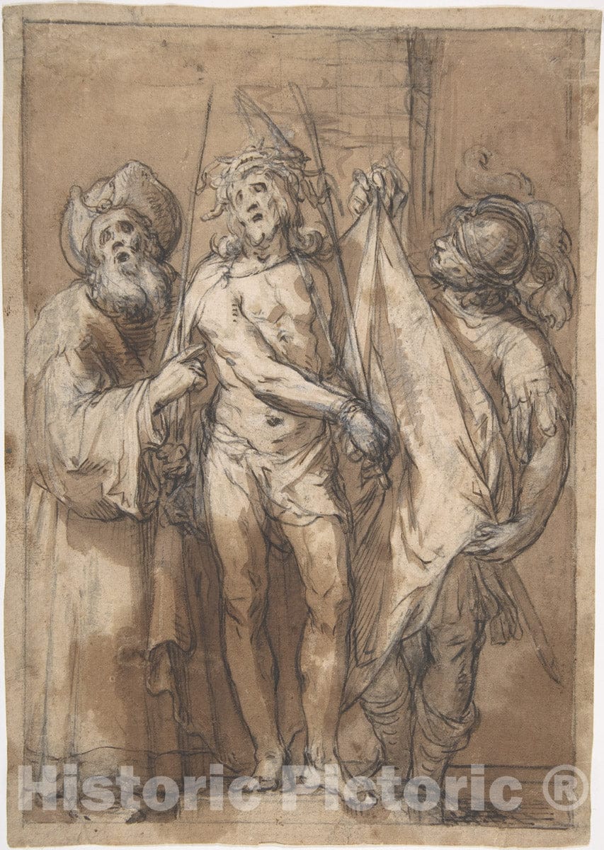Art Print : Abraham Bloemaert - ECCE Homo : Vintage Wall Art