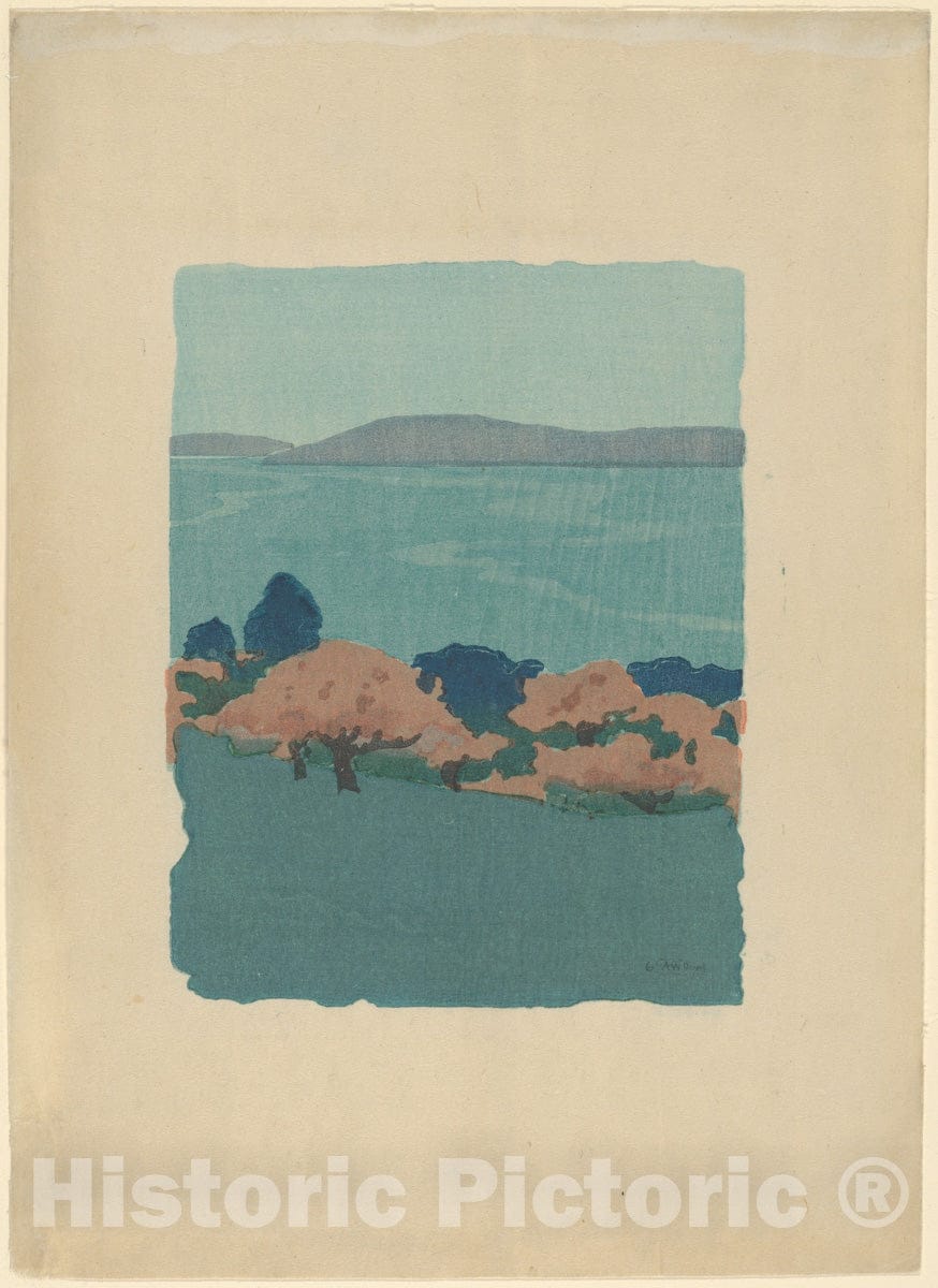 Art Print : Arthur Wesley Dow - Harbor and Orchard : Vintage Wall Art
