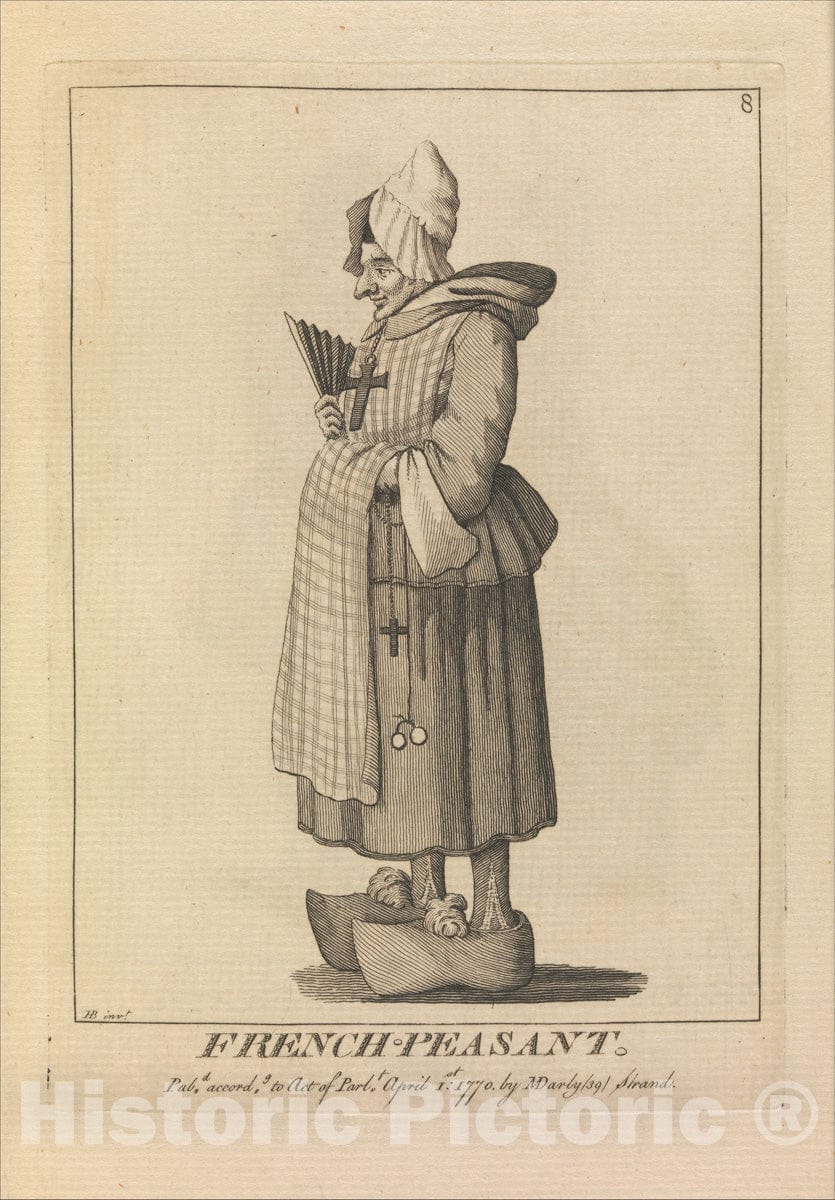 Art Print : Sir Henry William Bunbury - French Peasant : Vintage Wall Art