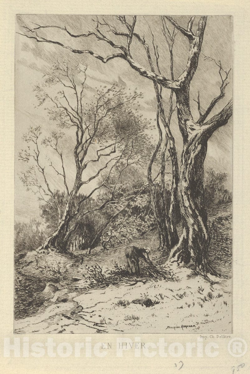 Art Print : Tancrède Abraham - En Hiver. : Vintage Wall Art