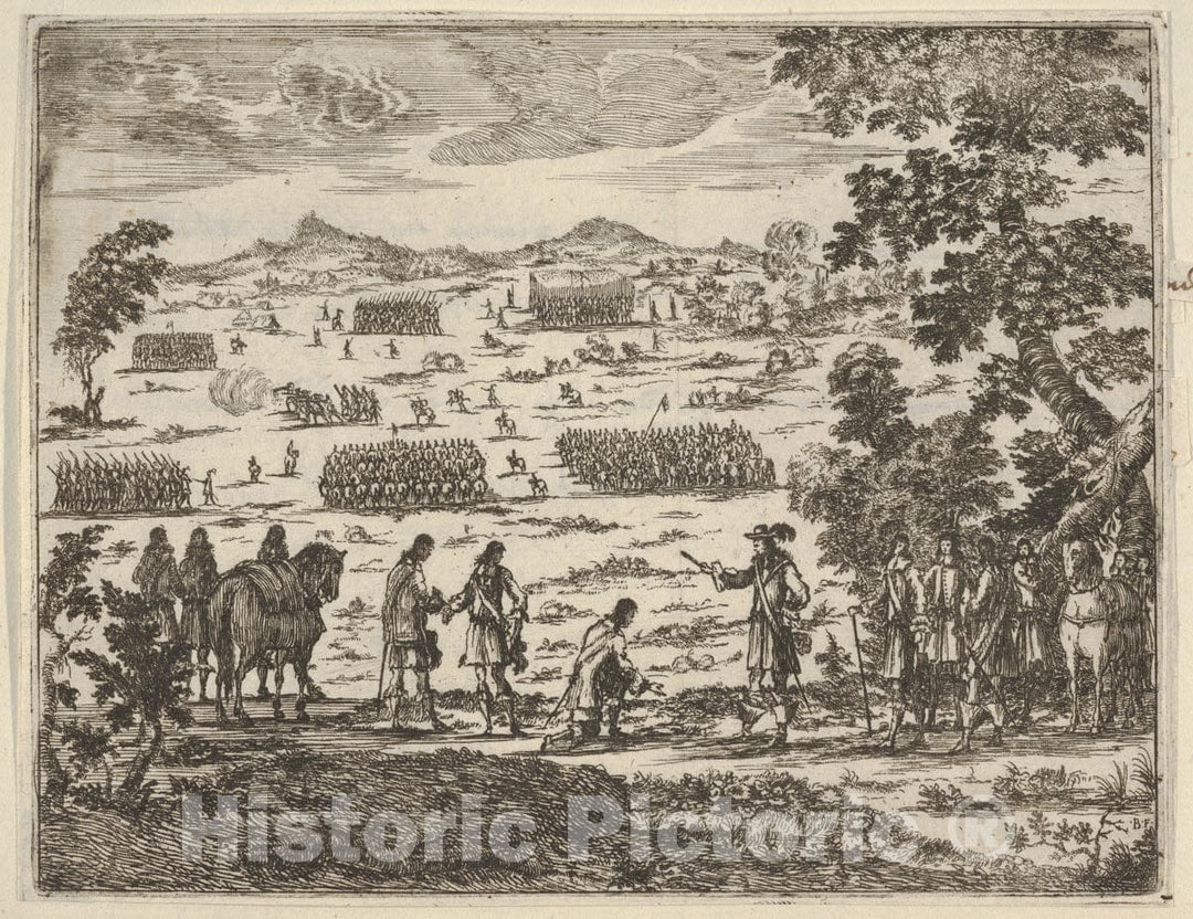 Art Print : Francesco I d'Este Sentences a Noble French Official - Artist: Bartolomeo Fenice (Fenis) - Created: 1659 : Vintage Wall Art