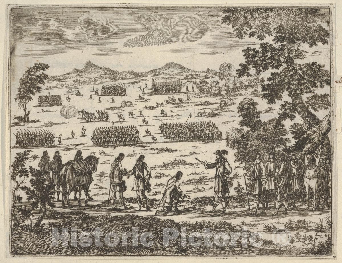 Art Print : Francesco I d'Este Sentences a Noble French Official - Artist: Bartolomeo Fenice (Fenis) - Created: 1659 : Vintage Wall Art