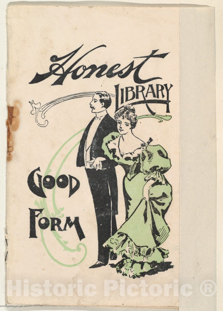 Art Print : Issued by W. Duke, Sons & Co. - Good Form, from The Honest Library Series (N115) Issued by Duke Sons & Co. to Promote Honest Long Cut Tobacco : Vintage Wall Art