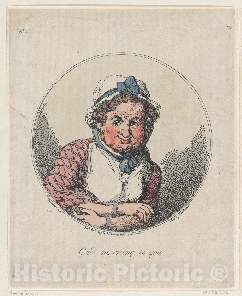 Art Print : Thomas Rowlandson - Good Morning to You : Vintage Wall Art