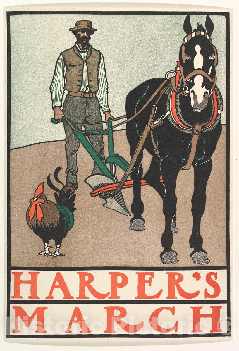 Art Print : Edward Penfield - Harper's: March 4 : Vintage Wall Art
