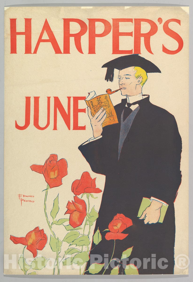 Art Print : Edward Penfield - Harper's, June 2 : Vintage Wall Art