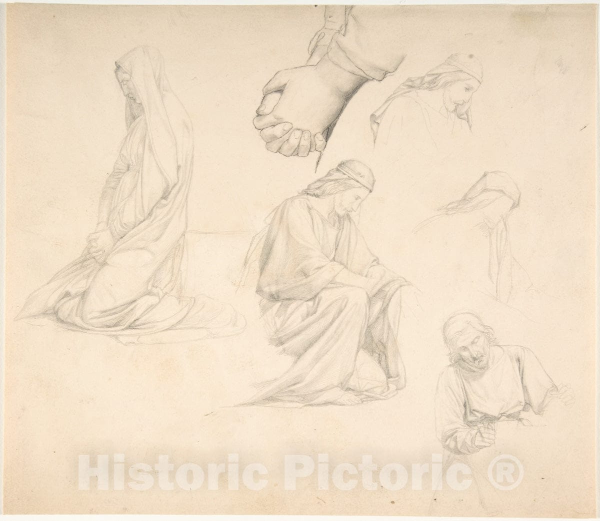 Art Print : Alphonse-Henri Périn - Figure Studies : Vintage Wall Art