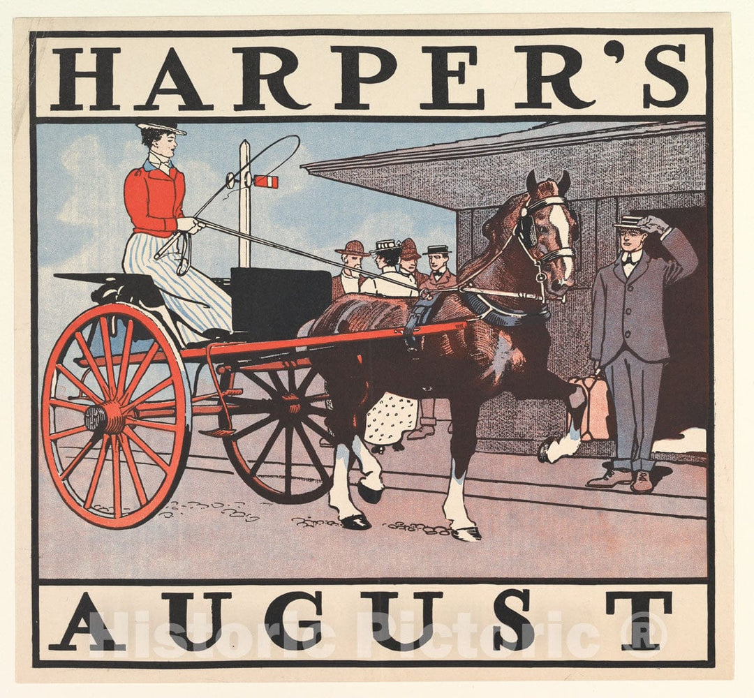 Art Print : Edward Penfield - Harper's: August 4 : Vintage Wall Art