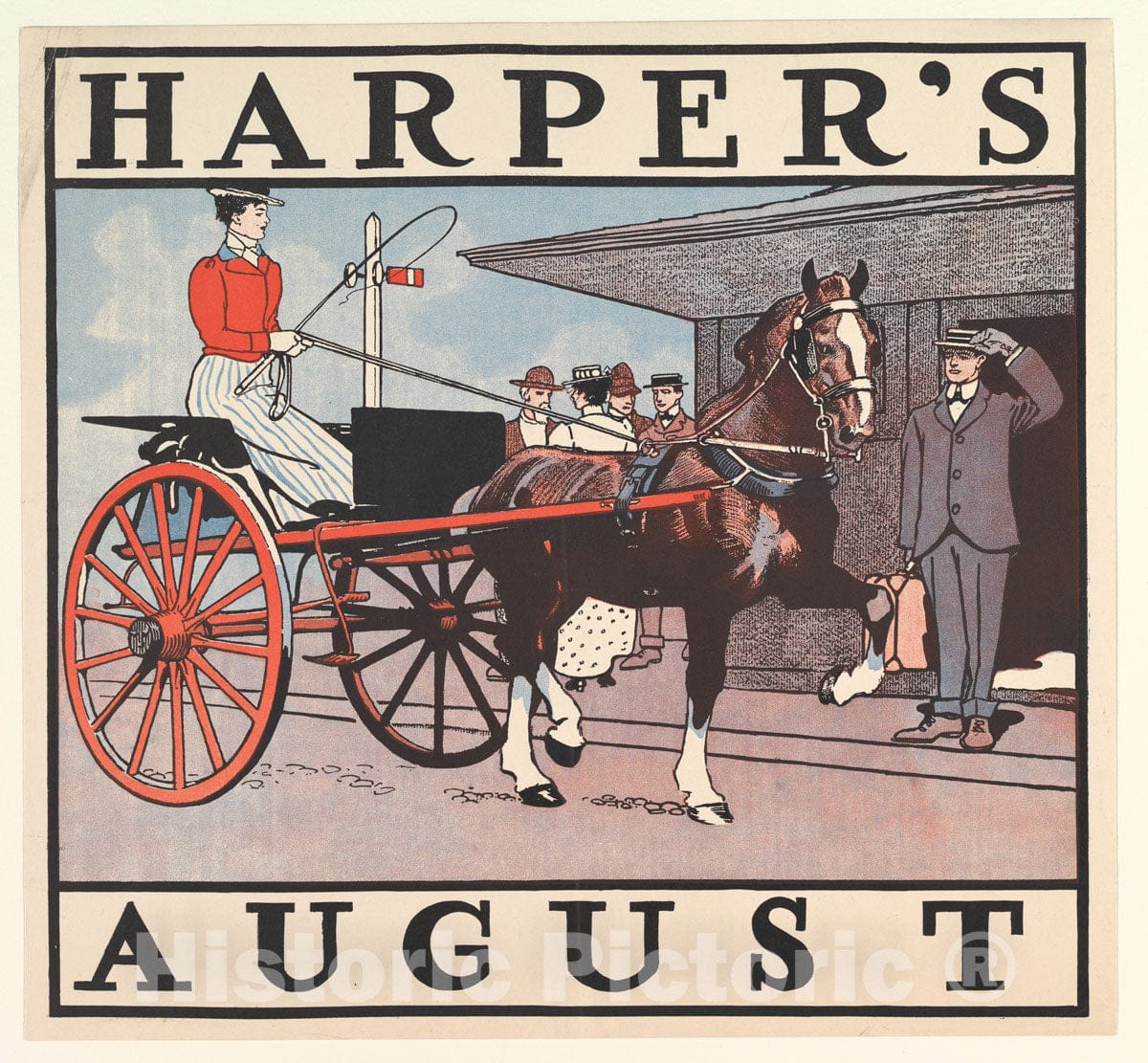 Art Print : Edward Penfield - Harper's: August 4 : Vintage Wall Art