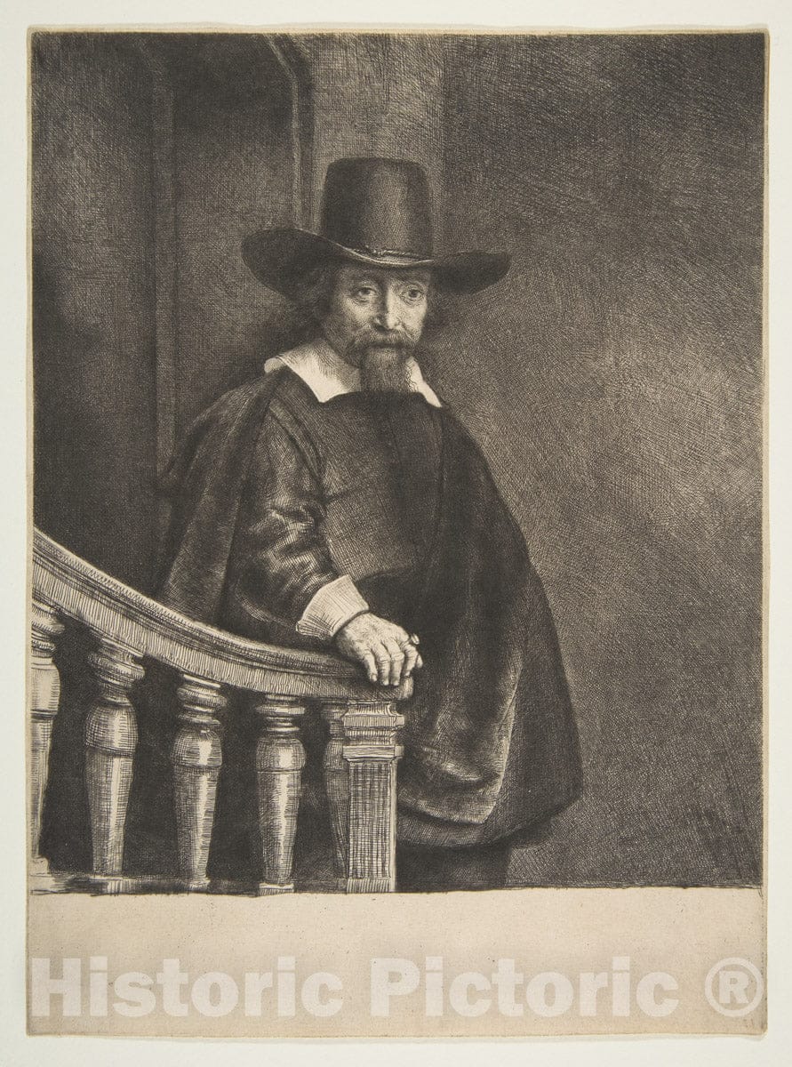 Art Print : Rembrandt (Rembrandt Van Rijn) - Ephraim Bueno, Jewish Physician 2 : Vintage Wall Art