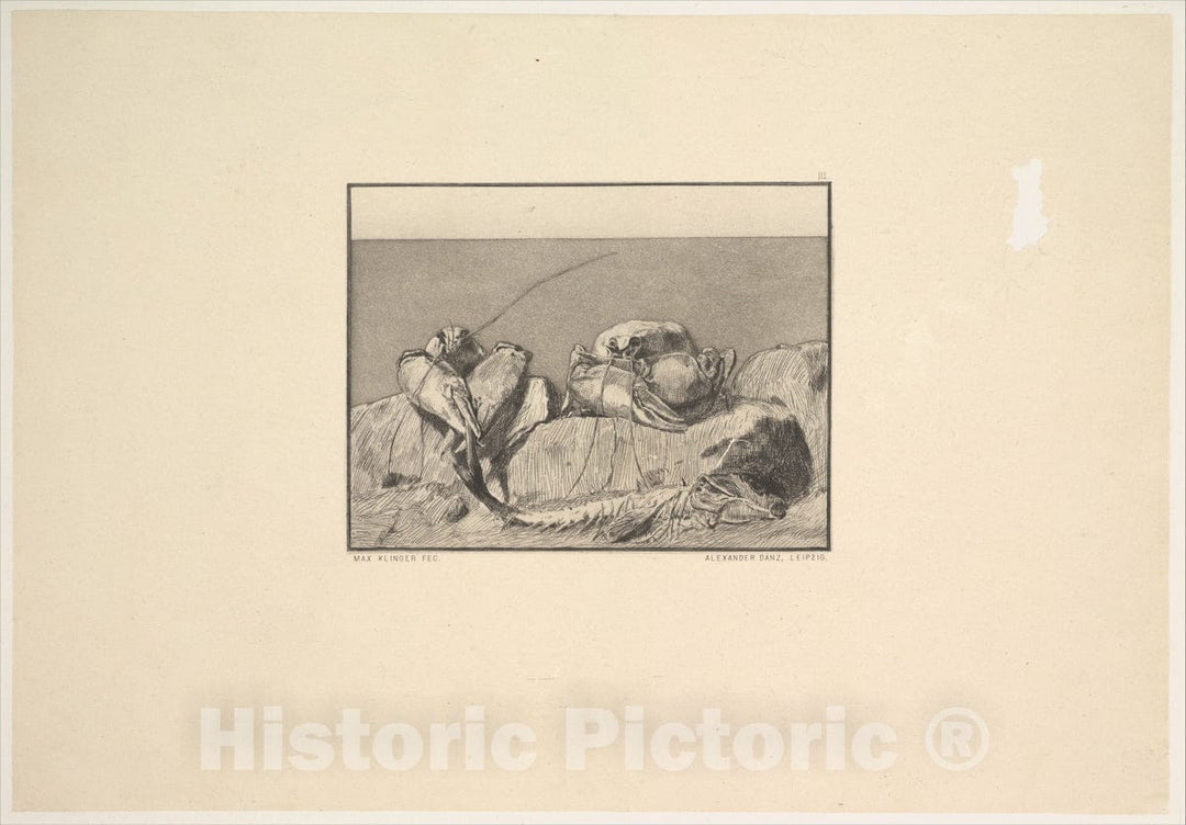 Art Print : Max Klinger - Siesta I, from The Series Radierte Skizzen : Vintage Wall Art