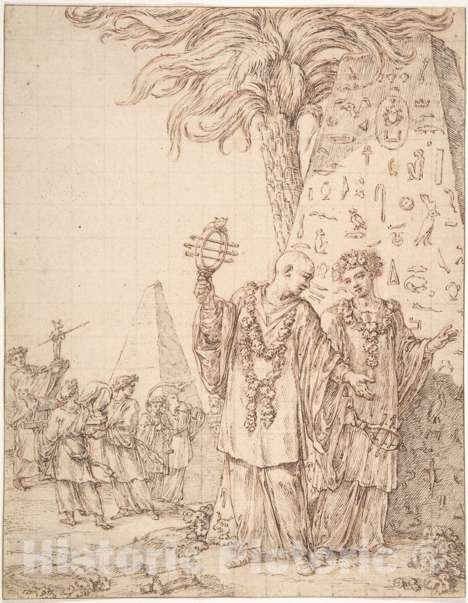 Art Print : Michel François Dandré-Bardon - Procession at Memphis : Vintage Wall Art