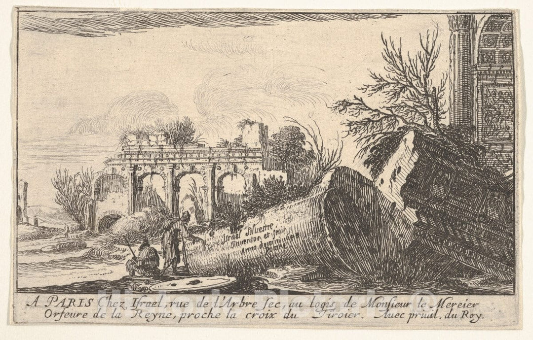 Art Print : Frontispiece - Artist: Israel Silvestre - Created: 1645 : Vintage Wall Art