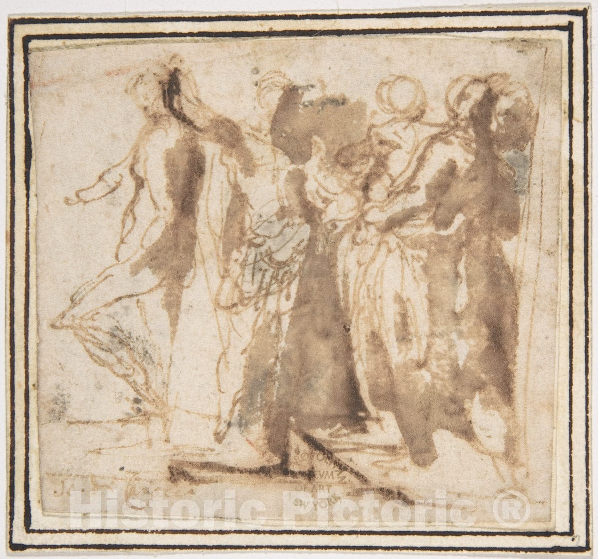 Art Print : Francesco Allegrini - Figures 1 : Vintage Wall Art