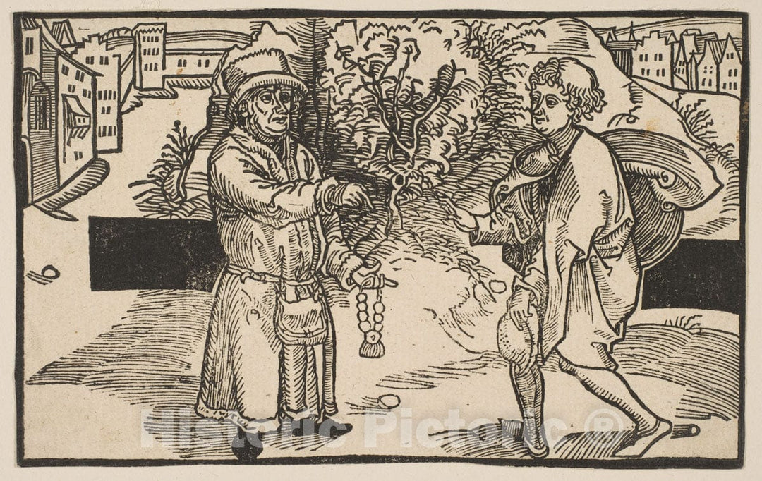 Art Print : Albrecht Dürer - Eunuches, from The Comedie of Terence, 19th Century : Vintage Wall Art