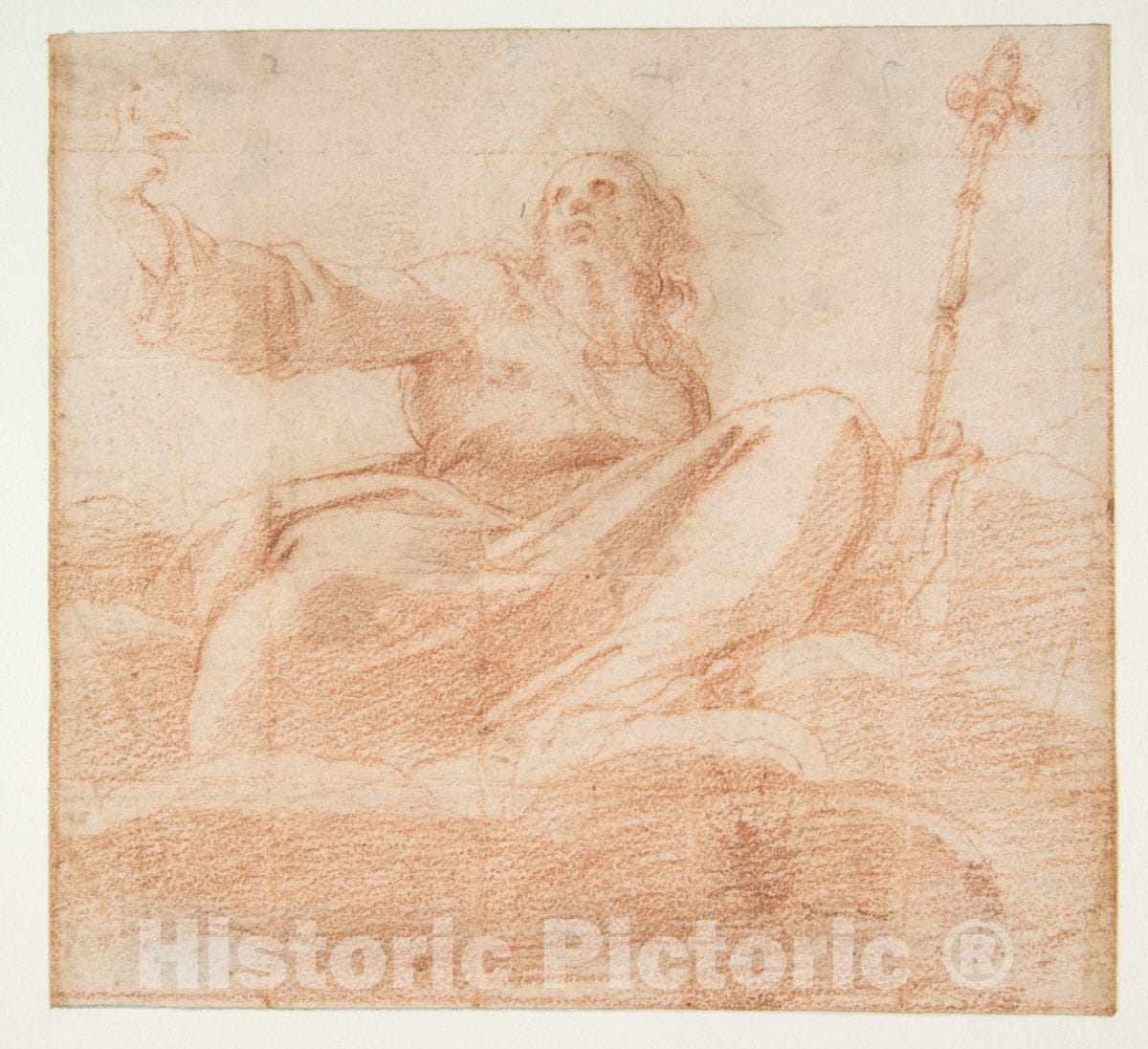 Art Print : Pomarancio (Cristoforo Roncalli) - God The Father : Vintage Wall Art