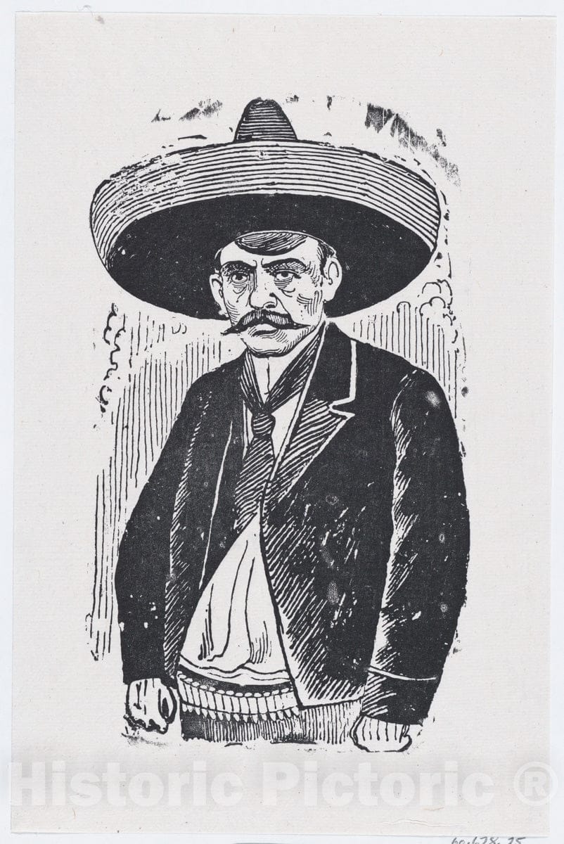 Art Print : José Guadalupe Posada - Emiliano Zapata : Vintage Wall Art