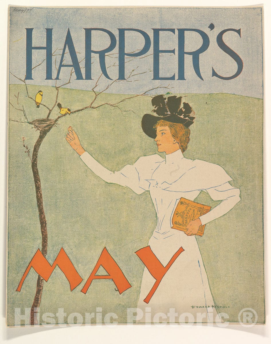 Art Print : Edward Penfield - Harper's: May 3 : Vintage Wall Art