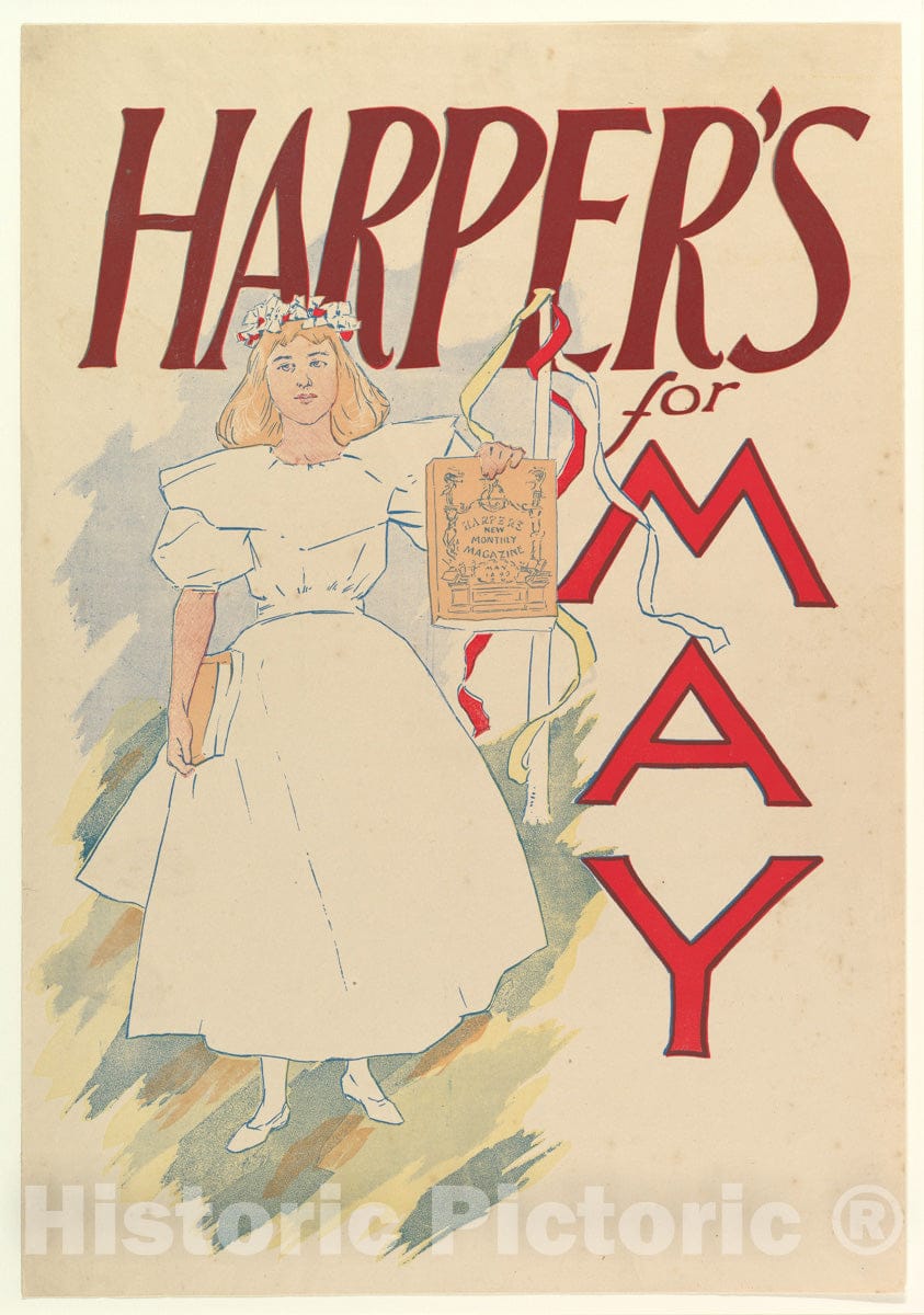 Art Print : Edward Penfield - Harper's, May 1 : Vintage Wall Art