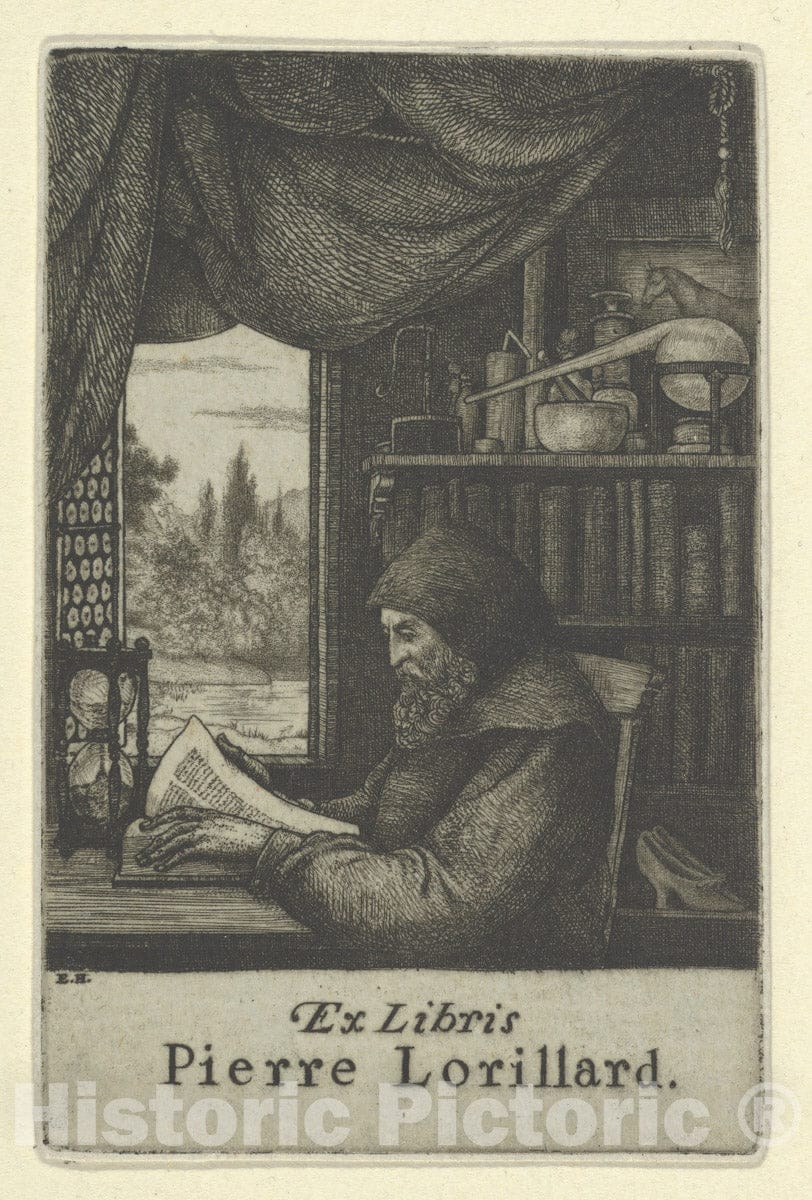 Art Print : Ernest Haskell - Ex Libris Pierre Lorillard : Vintage Wall Art