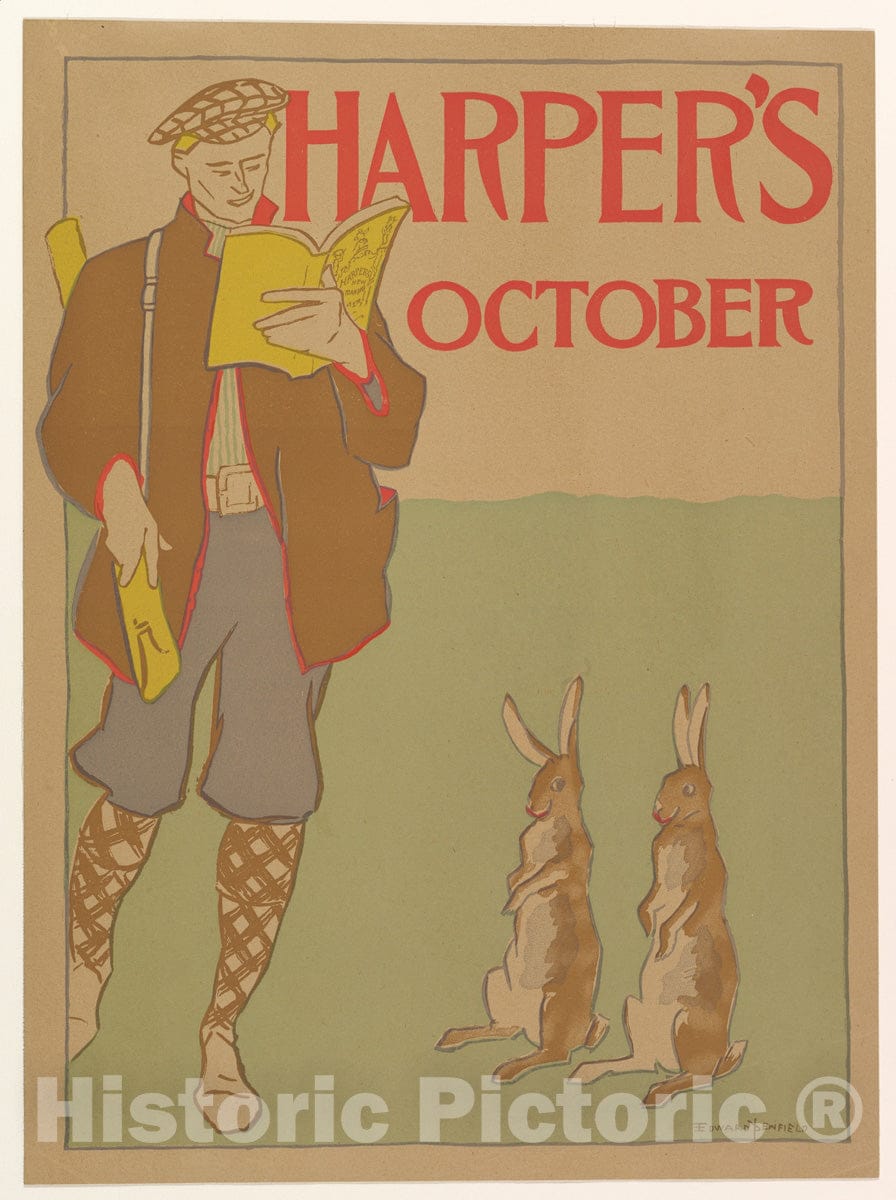 Art Print : Edward Penfield - Harper's, October 1 : Vintage Wall Art
