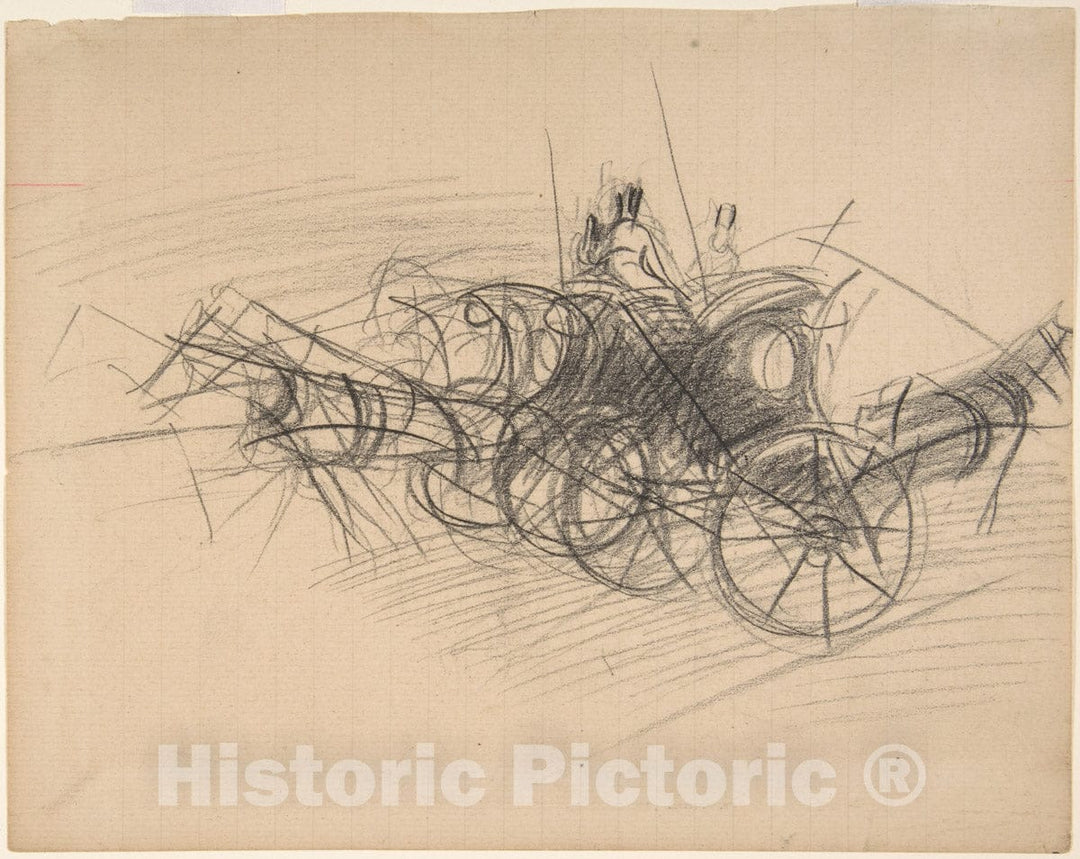 Art Print : Giovanni Boldini - Hansom Cabs, New York : Vintage Wall Art