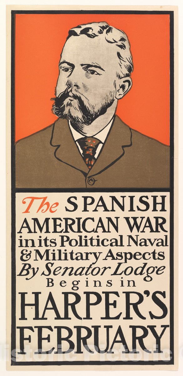 Art Print : Edward Penfield - Harper's: The Spanish American War, February : Vintage Wall Art