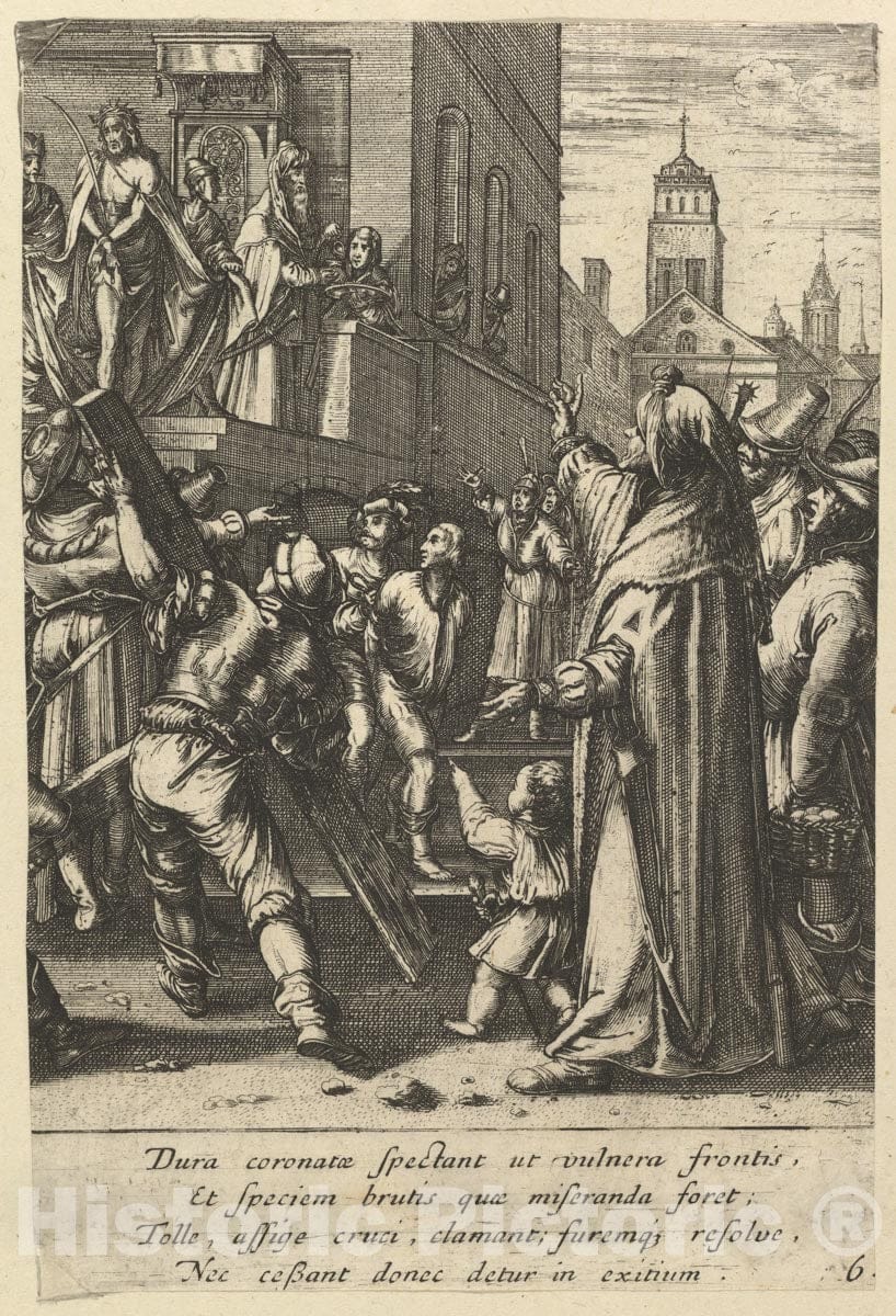 Art Print : Nicolas Cochin - ECCE Homo, from The Passion of Christ : Vintage Wall Art