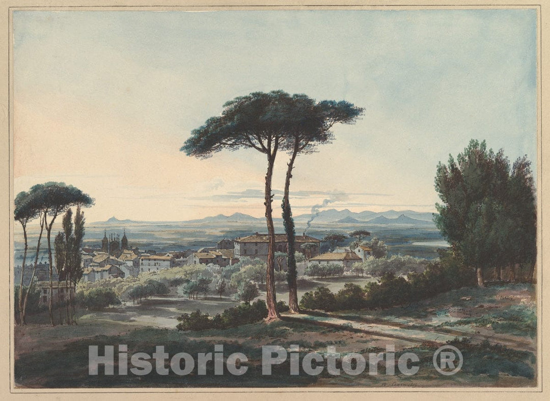 Art Print : William Cowen - Frascati, Near Rome : Vintage Wall Art