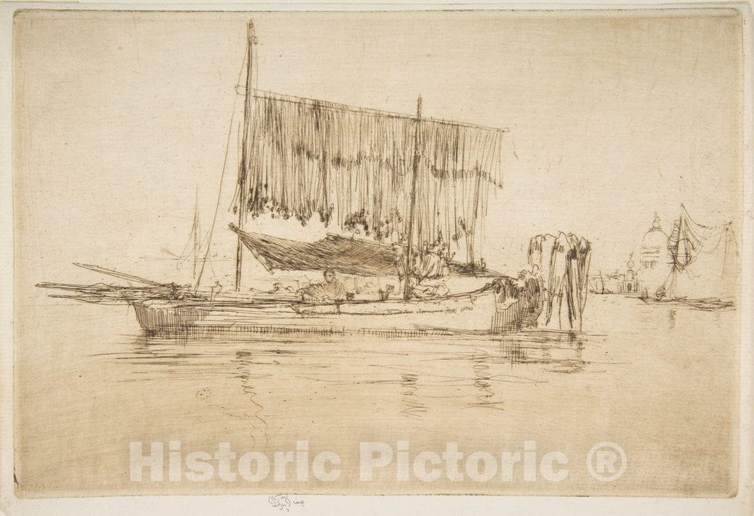 Art Print : James McNeill Whistler - Fishing Boat : Vintage Wall Art