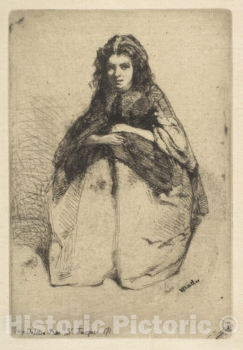 Art Print : James McNeill Whistler - Fumette : Vintage Wall Art