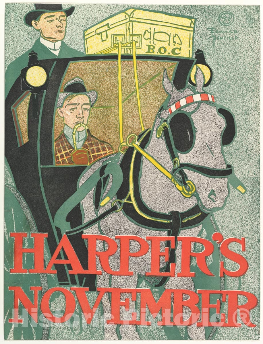 Art Print : Edward Penfield - Harper's: November 3 : Vintage Wall Art