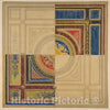 Art Print : Jules-Edmond-Charles Lachaise - Design for a Paneled Ceiling with Alternative Decorations : Vintage Wall Art