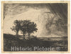 Art Print : Captain William E. Baillie - The Three Trees, After Rembrandt 2 : Vintage Wall Art
