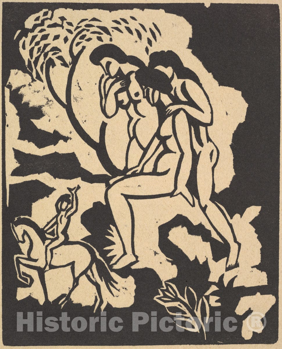 Art Print : August Macke - Greeting (Begrüssung) : Vintage Wall Art
