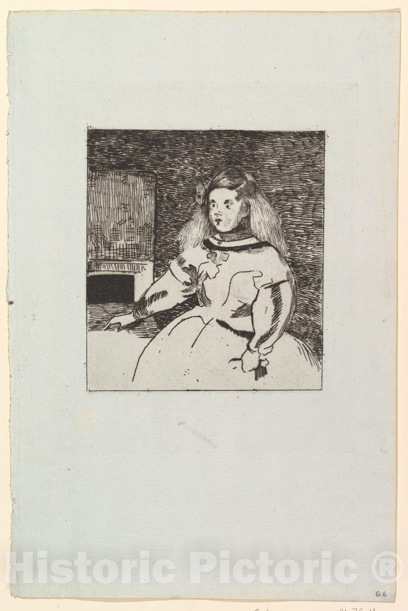 Art Print : Édouard Manet - The Infanta Marguerita After Velázquez : Vintage Wall Art