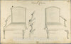 Art Print : Thomas Chippendale - Two French Chairs, in Chippendale Drawings, Vol. I - 424268 : Vintage Wall Art